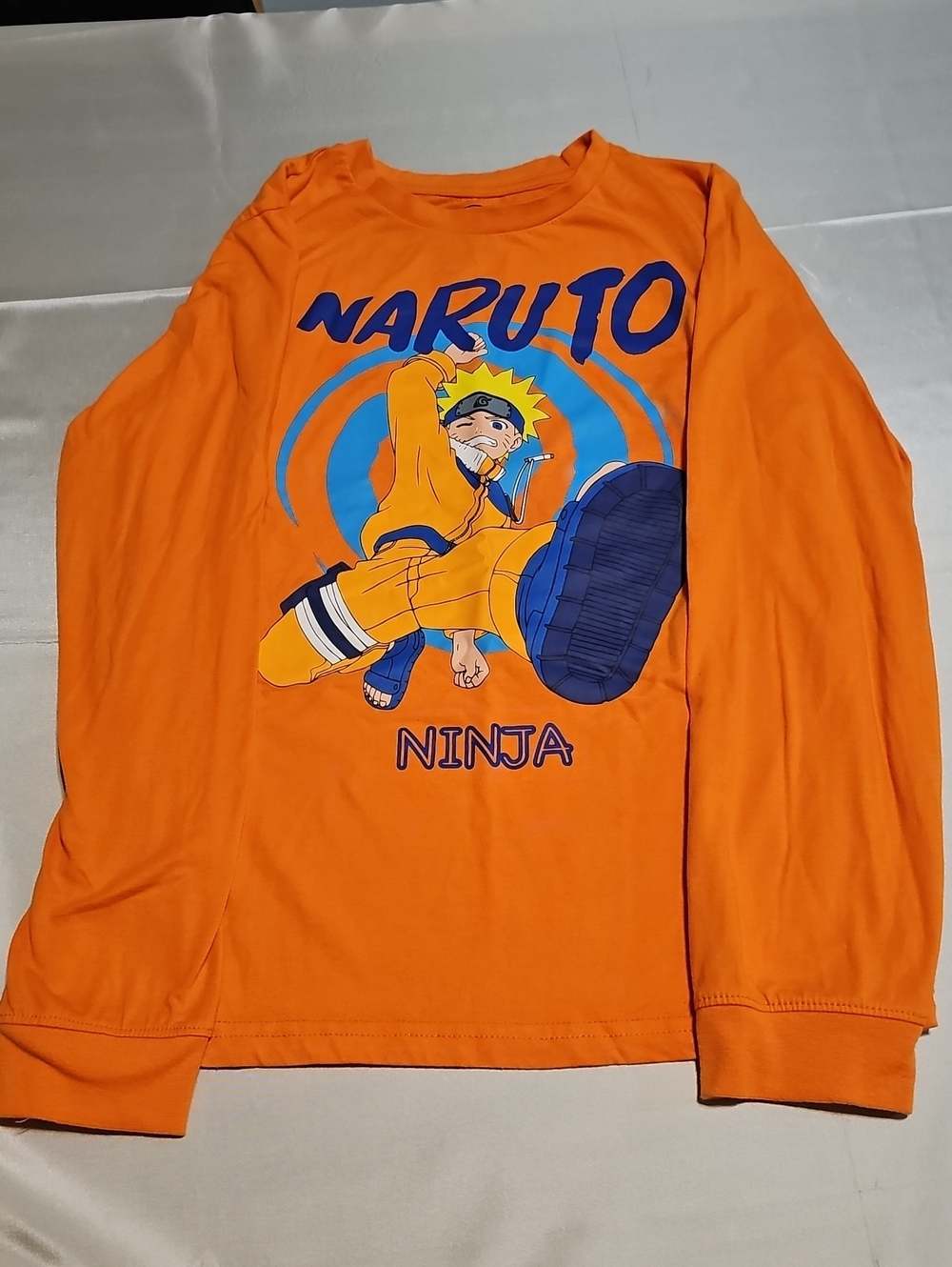 Naruto Kids Long-Sleeve Graphic Tee in Bright Orange